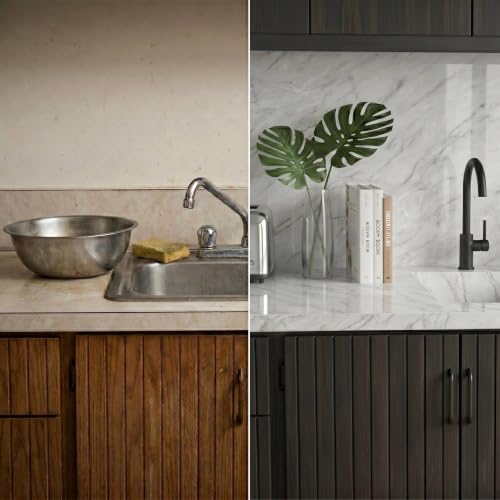Extra-Thick Marble Contact Paper (High Gloss, Bianco White) 15.7" x 118.1" - color: Bianco White (High Gloss), size: 15.7" x 118.1"