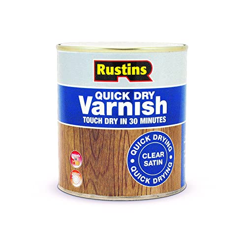 Rustins Quick Dry Varnish Clear Satin 500ml | 16.9 Fl. Oz. - color: Satin Clear, size: 500ml.