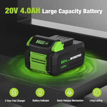 WORKPRO 20V 4-1/2" Cordless Mini Circular Saw with 4.0Ah Battery - style: 20V Cordless Mini Circular Saw