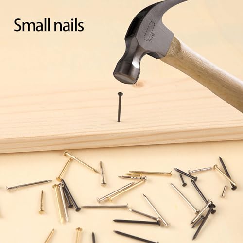 newlng 500PCS Small Nail Round Head Tiny Nails String Art Nails Hand-Made Hardware Accessories Fasteners Mini Nail 1.5mm X 25mm/0.06"X1"(DXL) Black - color: Black1.5*25mm