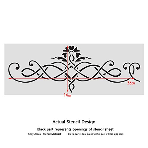 Wall Border Elegant Classic Stencil Pattern 097 Reusable Template for DIY Wall Decor