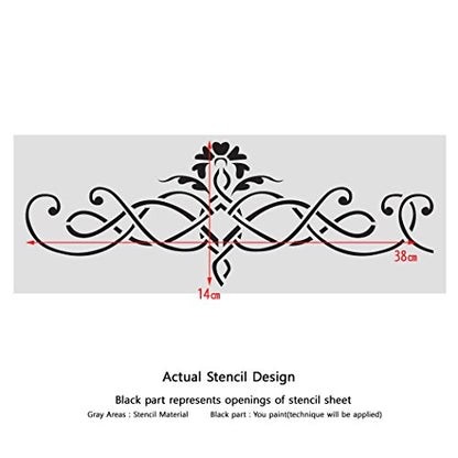 Wall Border Elegant Classic Stencil Pattern 097 Reusable Template for DIY Wall Decor