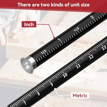 Wheel Marking Gauge, Aluminum Alloy Scriber Marking Tools Woodworking Mortise Parallel Scribing Tool with Metric and Inch Scales
