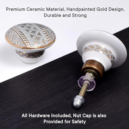Indian Shelf 6 Pieces Cabinet Knobs for Dresser Drawer (Gold) - color: Gold, size: 6 Knobs