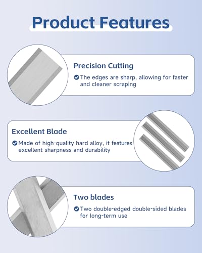 2.5" Carbide Paint Scraper Blades, for Removing Paint, Wood, Glue and Grout - color: 2.5"