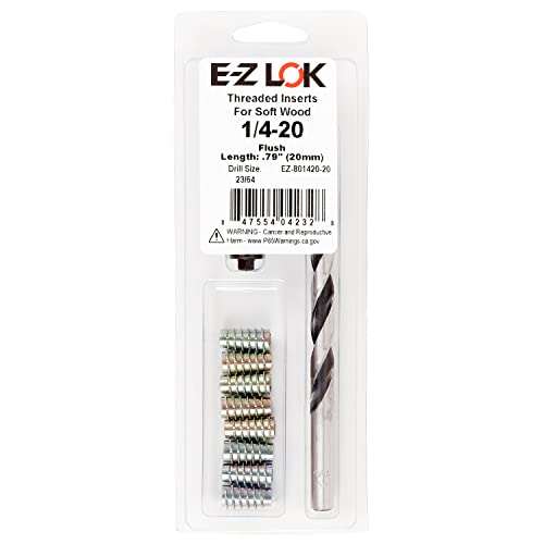 E-Z LOK Thread Repair Kit, 0.25-20 - size: 1/4-20 x 20mm, style: Flush