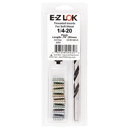 E-Z LOK Thread Repair Kit, 0.25-20 - size: 1/4-20 x 20mm, style: Flush