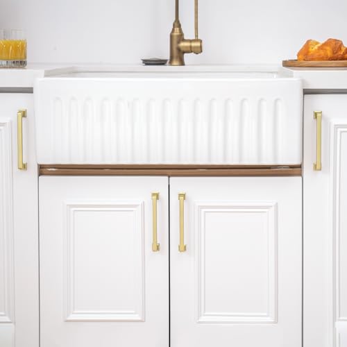 homdiy 20 Pack 3 Inch Gold Cabinet Handles, Solid Zinc Alloy Brass Pulls - color: Gold, size: 3" Hole Center