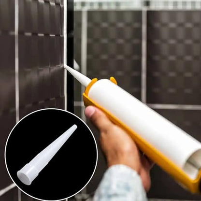 NEWHOOK 30Pc Caulk Extender Nozzle 4" Plastic Tips for Sausage Gun
