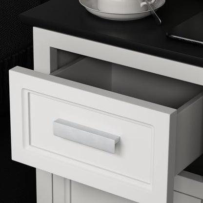 Peaha 10 Pack 5" Brushed Nickel Cabinet Handles Finger Pulls for Cabinets - color: Brushed Nickel, size: 5" Hole Center