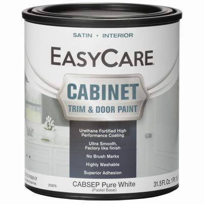 CABSEP-QT Cabinet Door & Trim Paint, Satin Finish, White/Pastel Base, Acrylic Polyurethane, Qt. - Quantity 1