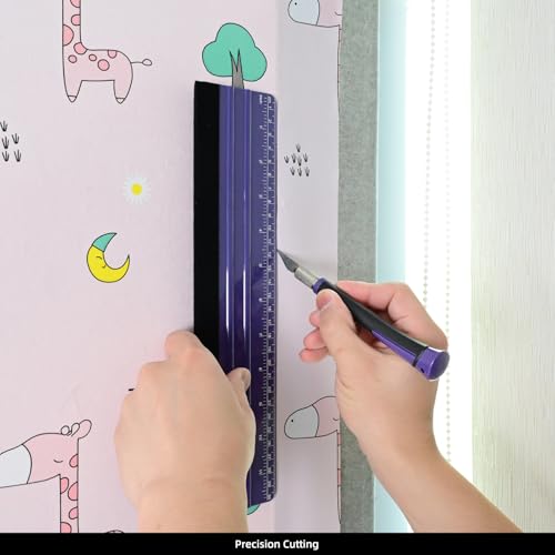 EHDIS Wallpaper Smoothing Tool Kit Wallpaper Smoothing Brush Large Wallpaper Squeegee for Applying Peel and Stick Wallpaper, Vinyl Backsplash Tile,Smoothing Wallcovering