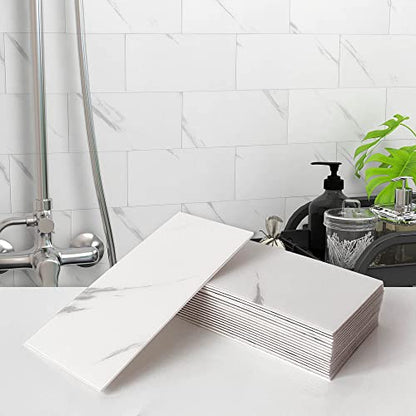 VAOVI Matte Peel and Stick Tiles Bathroom Wall(23pcs,Calaeatta) - color: Calaeatta