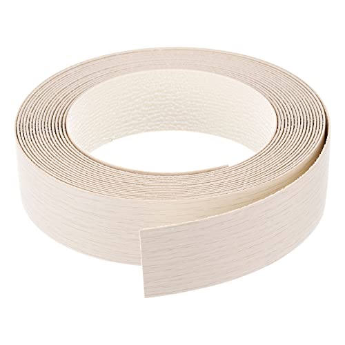 uxcell Edge Banding, 1-5/8 inch x 24.6ft Pre-Glued Wood Veneer Edging Iron-on Flexible Edge Banding for Cabinet Repair Furniture Restoration, Oak - size: 1-5/8 Inch x 24.6ft
