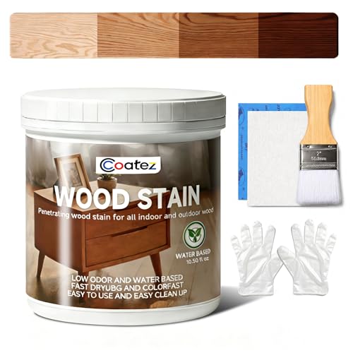 Water Based Wood Stain and Sealer in One, 10.50 Oz - color: Brown Walnut