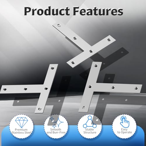 10pcs 80mm Flat T Shape Repair Mending Plate - size: 10Pcs 80 T Shape