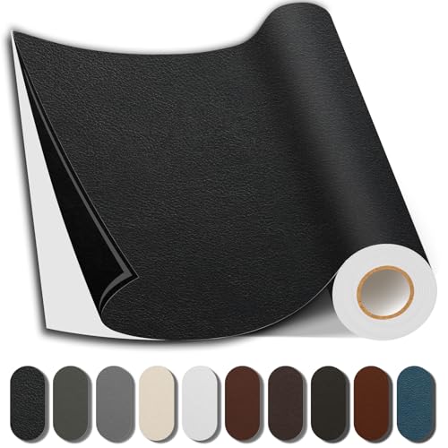 Leather Repair Kits, Large Vinyl Repair Patch for Couches Furniture - color: Black, size: 17X79 inch