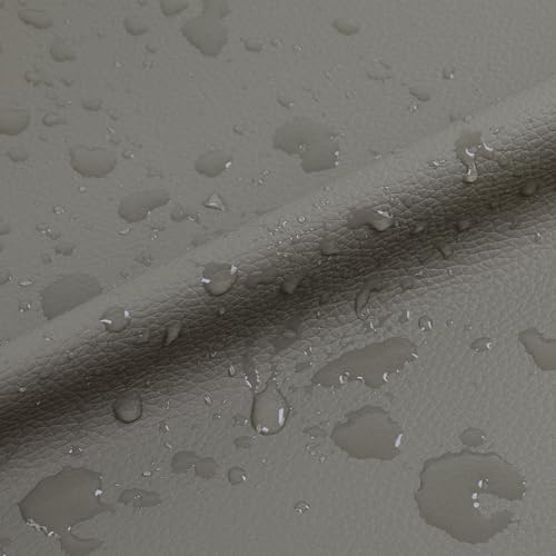 Marine Vinyl Fabric Waterproof Soft Leather Material 55"×108" Gray - color: Grey, size: 55"W x 108"L