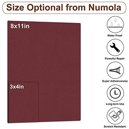 Numola Leather Repair Patch, 8×11 Inch Self-Adhesive Light Wine Red - color: Light Wine Red, size: 8×11inch