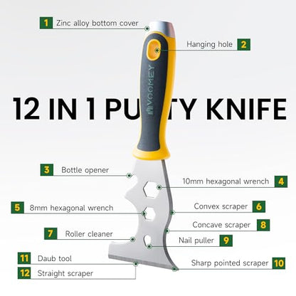 VOOMEY 5-in-1 Paint Brush Comb & 12-in-1 Painter Tool Scraper