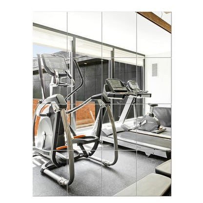 Home Gym Mirror Tiles, 16x12'', 16-Piece, Large Square Workout Mirrors - size: 16''x12''-16PCS