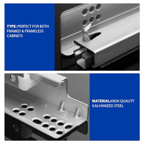 LONTAN 15 Inch Undermount Soft Close Drawer Slides 3D Locking Device 6 Pair - size: 15 Inch, style: 6 Pair
