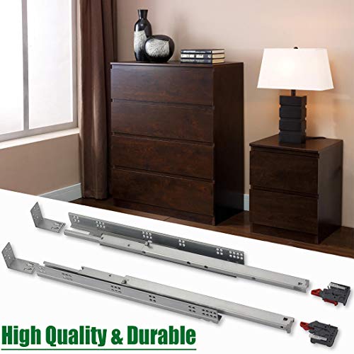 OCG Undermount Drawer Slides 18 inch (6 Pairs), Full Extension Soft Close Concealed Drawer Runners, Come with Mounting Screws and Brackets - size: 18 Inch