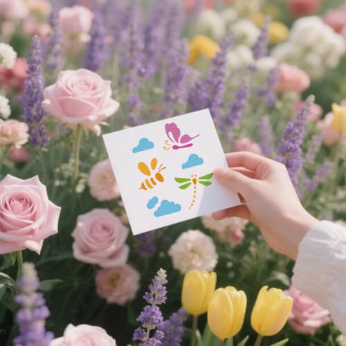 12 Sheets Decorative Painting Templates, 96 Styles Crowns Flowers Animals Christmas Halloween Drawing Templates Reusable Border Stencil for Painting on Wall Wood Home Holiday Decor - style: Mixed Elements
