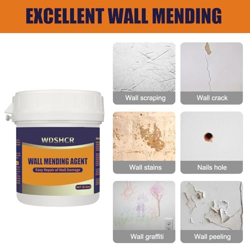 Drywall Repair Kit Drywall Hole Repair Patch Kits Wall Spackle Repair Paste with 8.5OZ White Wall Repair Putty with Scraper, Wall Surface Hole Fill Quick and Easy Solution (2Pack) - color: 2Pack
