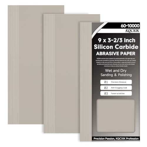 Premium 20-Sheet 10000 Grit Wet Dry Sandpaper, 9 x 3-2/3 Inch - style: 10000Grit