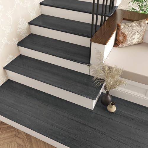 WESTICK Large Wood Grain Wallpaper Peel and Stick Countertops Waterproof Modern Wood Contact Paper Self Adhesive Black Wallpaper Repvable Kitchen Wooden Wall Paper for Cabinets Furniture 24"x394" - size: 24" x 394"