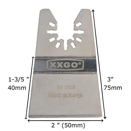XXGO 2 Pcs Rigid Multi Tool Scraper Blades for Removing Caulking Paint - size: Multi Tool Scraper Blade - 2 Pcs