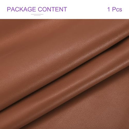 DMiotech 1 Pack 14 Inch x 53 Inch Faux Leather Sheet Furniture Cover Napa Skin Brown PU Leather Roll for Handmade DIY Craft Projects - color: Brown