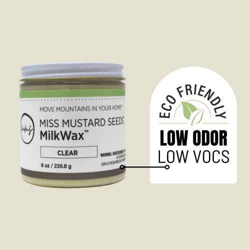 Miss Mustard Seed's MilkWax Clear Furniture Wax for Wood & Cabinets, 4 oz - color: Clear, size: 4 Ounce (Pack of 1)
