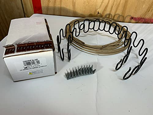 Zig Zag- Springs 8 Gauge 33" x 2 pcs,Plus Special Package 5 pcs 7 Holes Clip +10 pcs Stay Wire Clips + 5 feet of Springing Wire for All Upholstery Use