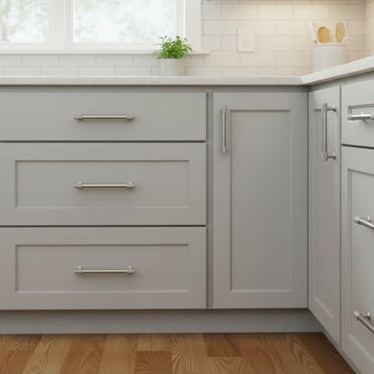 Alzassbg 3" Brushed Satin Nickel Cabinet Pulls 10 Pack, AL3017SN - color: Brushed Satin Nickel, size: 3" Hole Center