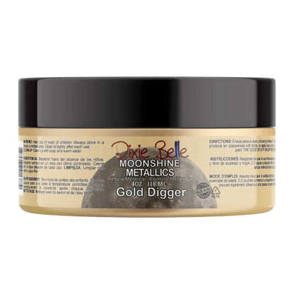 Dixie Belle Paint Company Moonshine Metallics - Gold Digger (4oz) - color: Gold Digger, style: 4 Fl Oz (Pack of 1)