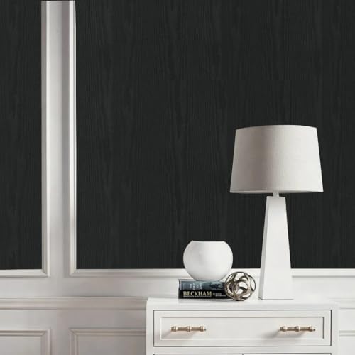 Arthome Peel and Stick Contact Paper Black Wood Wallpaper Self-Adhesive & Removable Vinyl Wall Paper for Countertop Furniture Kitchen, Easy to Clean, (33" x 120") - color: Black Wood, size: 33" x 120"