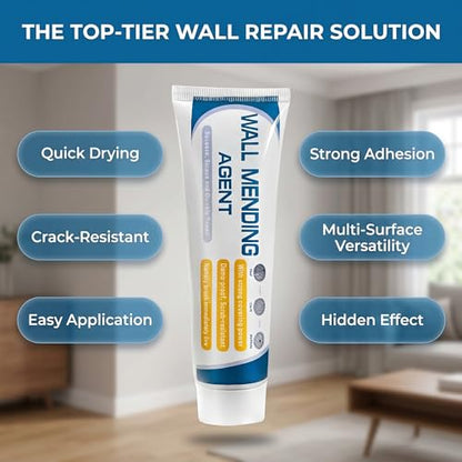 Drywall Patch Repair Kit, 2 Pack Wall Mending Agent - Wall Repair Paste for Nail Holes, Dents, Simple Filling of Wall Holes＆Efficient Crack Repair - color: 2 PCS