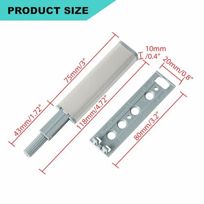 Alise Push Open Catch Magnetic Touch Push Open Latch for Cabinet Door,10Pcs - size: 10 Pack