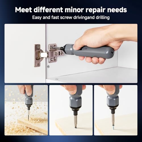 Electric Screwdriver 3.6V，Mini Cordless Power Screwdriver Set, Precision Bits with 250 RPM Powerful Motor,LED Lights,Portable Toolbox for Electronics Appliances Repairs