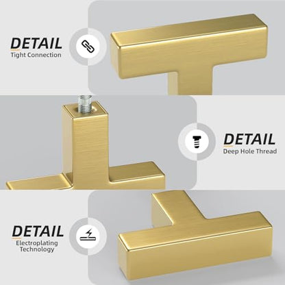 Goldenwarm 25 Pack Cabinet Knobs Gold Drawer Knobs - color: Gold, size: Single Hole Knob