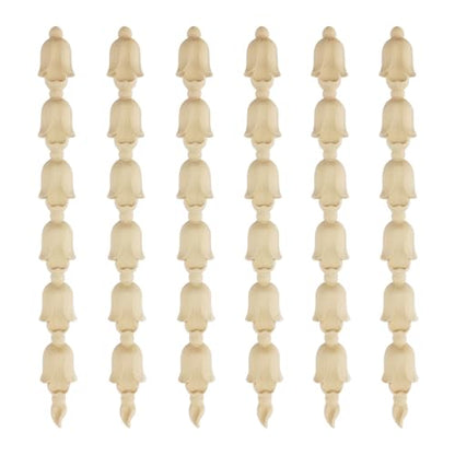 6 Pack Unfinished Decorative Wood Carved Onlays Appliques Trim - style: Style2,6 pcs