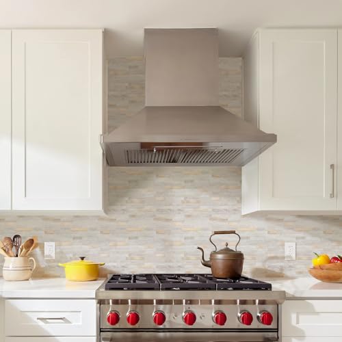 STICKGOO Peel and Stick Backsplash, PVC Wall Tiles Stick on Backsplash for Kitchen(10 Sheets, Beige with Metal Gold) - color: Beige with Metal Gold