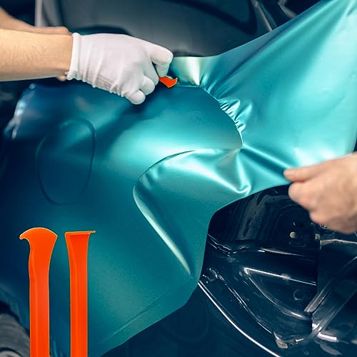 4pcs Vinyl Wrap Tool Kit, Car Wrapping Tools Window Tint Film Tool Kit PPF Wrap Tool Kit Single-Axe Vinyl Wrap Tool for Car Wrapping (Green, Orange)