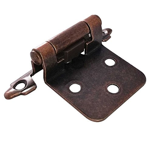 Traditional Cabinet Hinge Variable Overlay 10 Pack Oil Rubbed Red Bronze - size: Red Bronze
