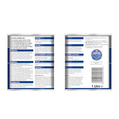 Rustins Quick Dry Varnish Clear Satin 1L | 33.8 Fl. Oz. - color: Satin Clear, size: 1 l