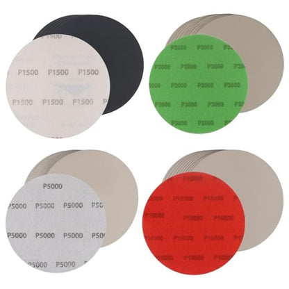4 Specifications 40 Pcs 5 Inch Wet and Dry Hook and Loop Sanding Discs Sandpaper for Random Orbital Sander, 1500/3000/5000/10000 Grit - style: Mixed Packing 4-10JP