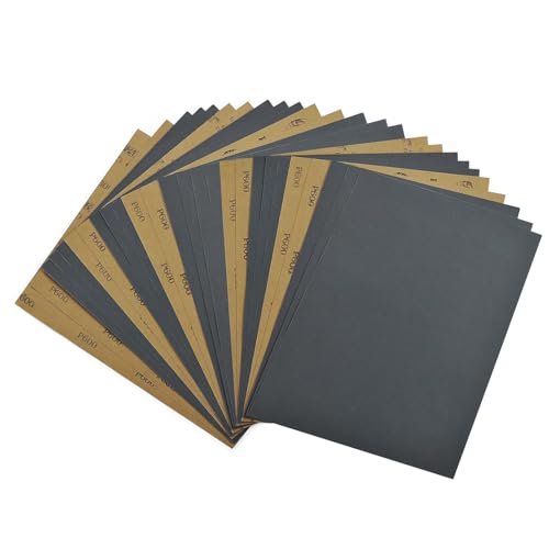 25 PCS 600 Grit Wet Dry Sandpaper, 9x11 Inch Silicon Carbide Sheets - style: Grit 600