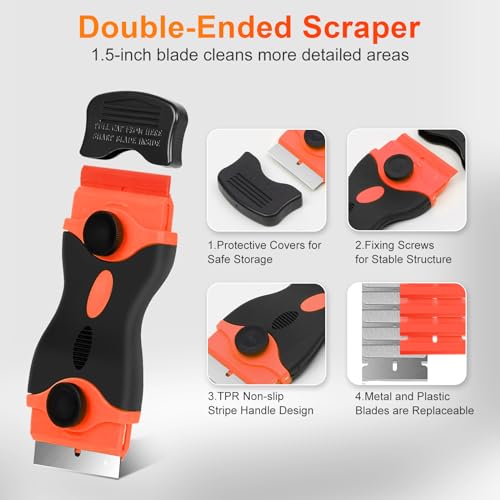 4 in 1 Silicone Caulking Tool Kit, Stainless Steel Caulk Remover Tool - color: Silver-2